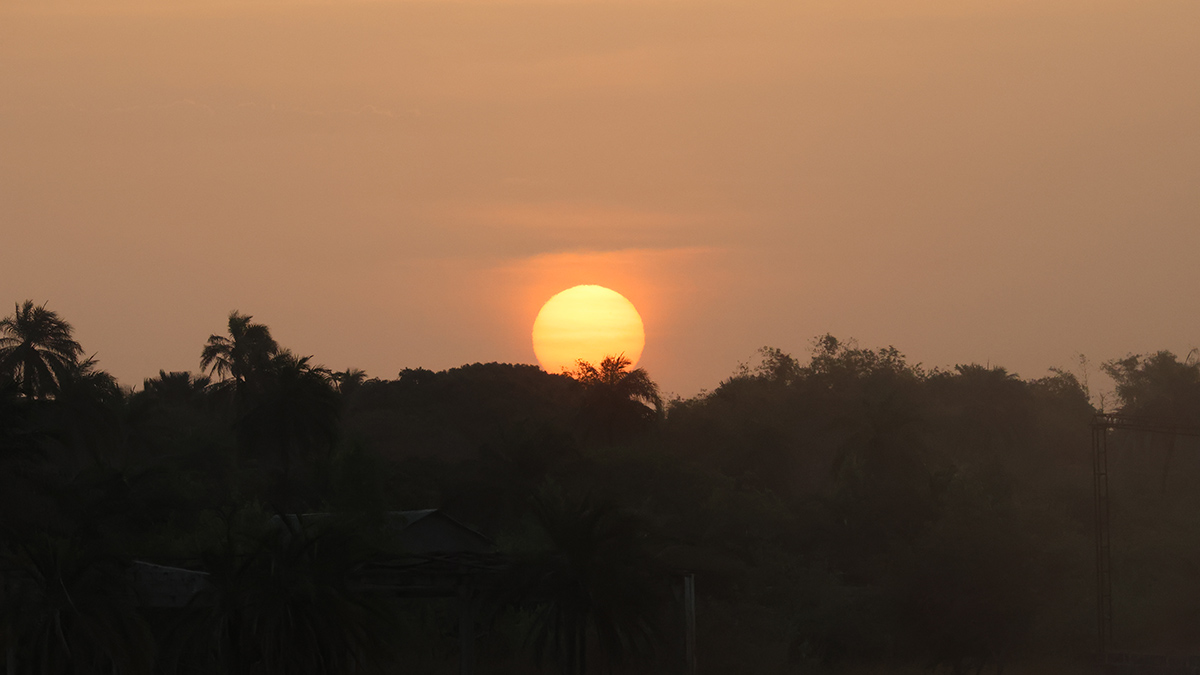 Sunrise in Sanyang in Gambia